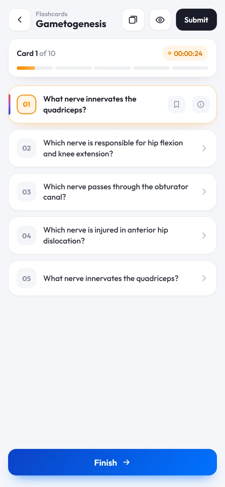 Flashcards detail
