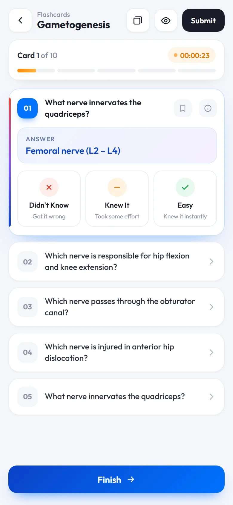 Flashcards detail